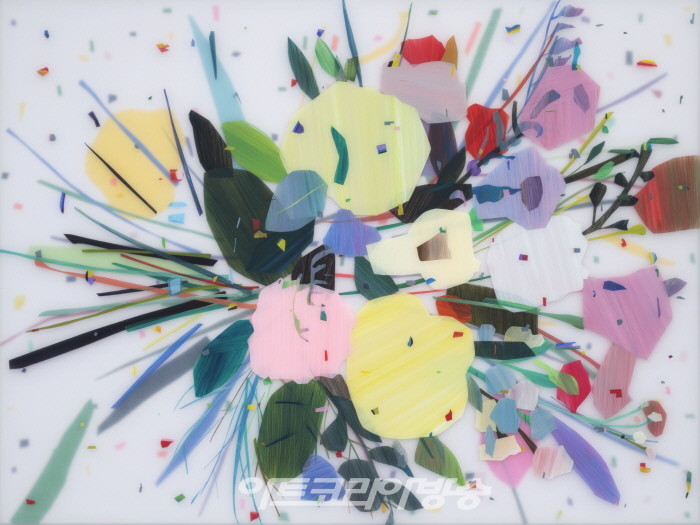 임희성 위로의 풍경-Flower17_162.2x120cm_엠보아크릴보드에 아크릴물감_임희성_2022