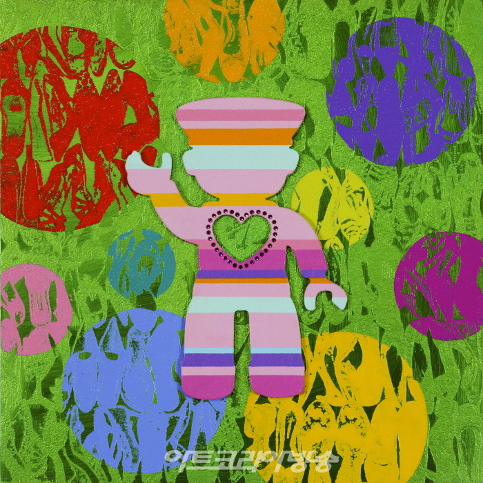 지영_Sweet memories 5_30X30cm_mixed media on aluminum plate_2021