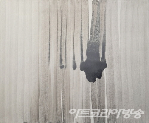 우주에 선 긋기 Drawing a line in space_Acrylic on Canvas_50x60.5cm_2022 _ 박형진 