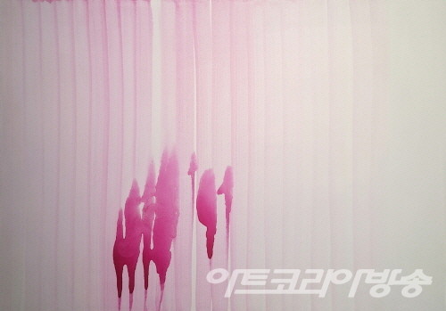 우주에 선 긋기 Drawing a line in space_Acrylic on Canvas_65x91cm_2022 _ 박형진