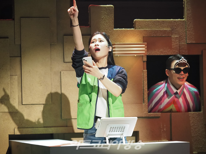 뮤지컬 '청춘소음' 프레스콜(한아름 역 김청아, 김중길 역 김승용) 2023.01.10 사진 ⓒ아트코리아방송 이용선 기자​