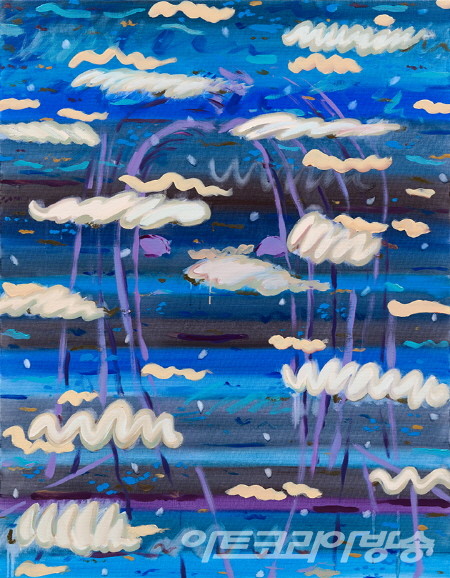 푸른 파동_oil on canvas_116.7x91cm_2022 / 김인혜 作 갤러리인