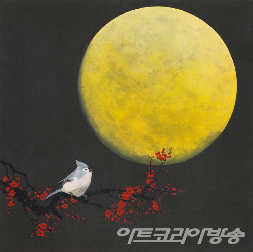 남재현 作_바라보다_61x61cm_장지에 채색_2021 ⓒ ART SPACE J