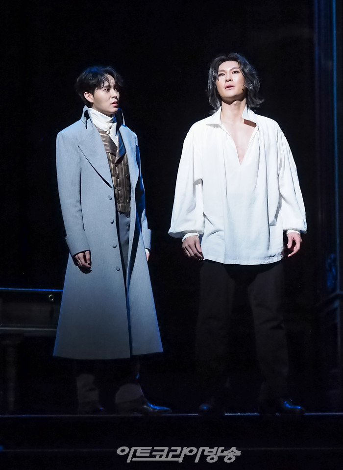 뮤지컬 '베토벤' 프레스콜(루드비히 반 베토벤 역 박은태, 카스파 반 베토벤 역 이해준). 2023.01.19 사진 ⓒ아트코리아방송 이용선 기자​