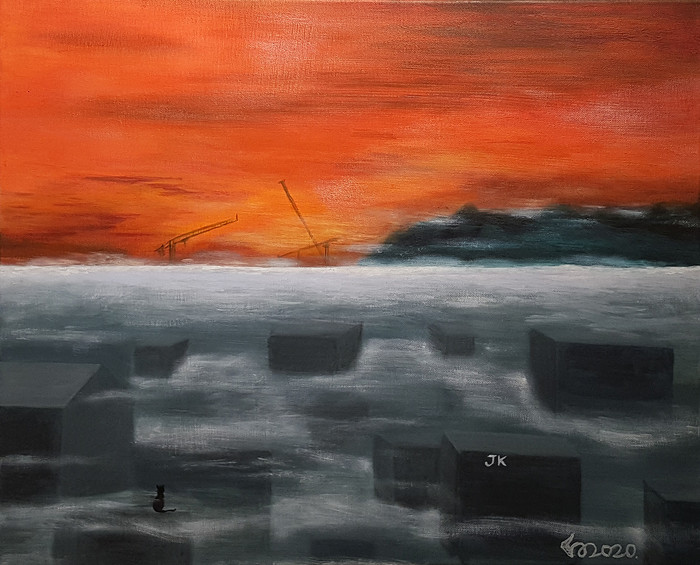          백지상,  彼岸2_65.1x53_acrlylic on canvas_2020