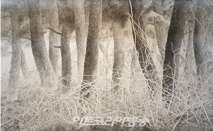 남아영_결 (訣)  162.2x260.6cm, 화선지에 수묵, 2018