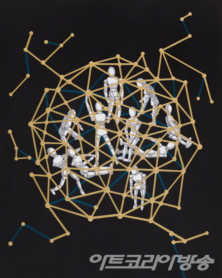 정애란 作_소리 없는 앙상블 4_90.9x72.7cm_캔버스에 아크릴_2015 _ 작가의 향기 展