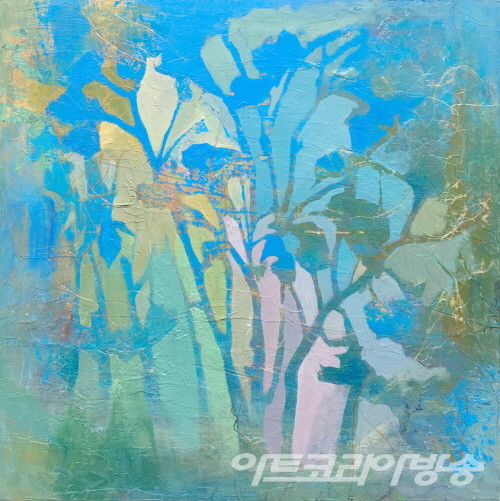 김민주 作_ Plants-1_45x45cm_acrylic on canvas_2019