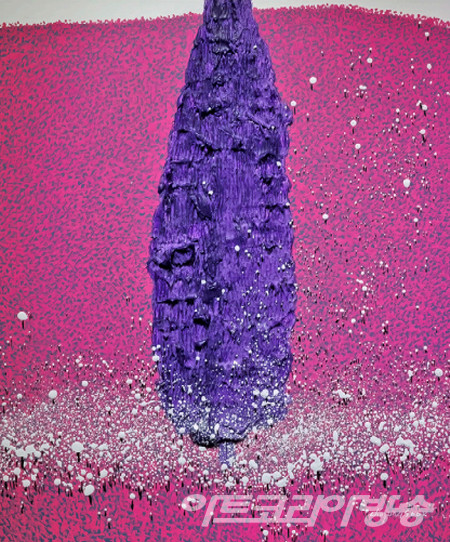 차정숙 作_내마음의 노래_Acrylic & Mixed_72.7x72.7cm