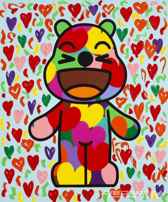 ARTNOM 作_ Heart Motaru, 60.6x72.7cm, Acrylic on canvas, 2023