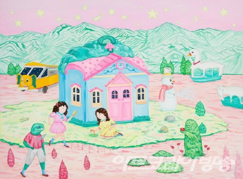 서슬기 作_꽃피는 시절_캔버스에 아크릴_130.3x97cm_2020