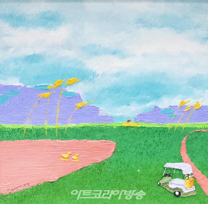 서울국제아트엑스포 2023 ‘마가렛 윤정 부스개인전’-골프장 풍경