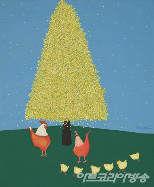 이정아 作 _ A Blessed Family 2022 80.3cm×65.1cm Acrylic