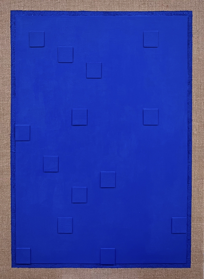 블루무제 72.7x60.6cm mixed media 2023