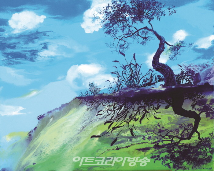 Shadow-pine tree,oil on canvas80x100cm,2010_수정