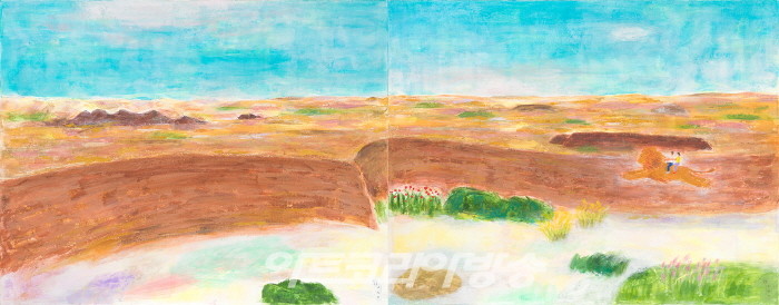 5. jpg_이오성_Through the Wildeness_91x234cm_mixed media on canvas_2023