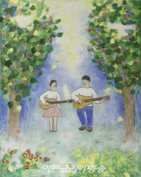 8.jpg_이오성_Our Songs_91x72.7cm_mixed media on canvas_2022