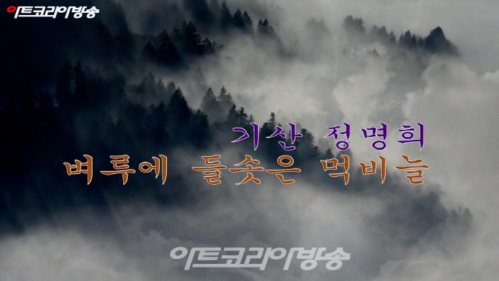 기산 정명희 '벼루에 들솟은 먹비늘'