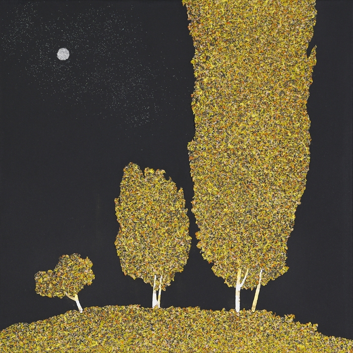 Shape of Heart(休) 45.0 × 45.0cm, Mixed media on canvas, 2022