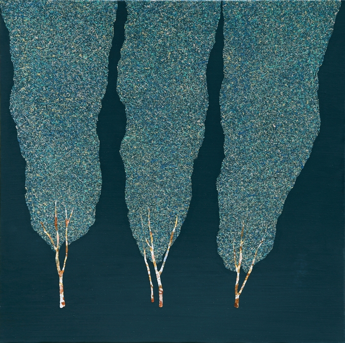 Shape of Heart(休) 53.0 × 33.4cm, Mixed media on canvas, 2020