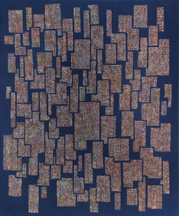 Shape of Heart(休) 45.0 × 45.0cm, Mixed media on canvas, 2021