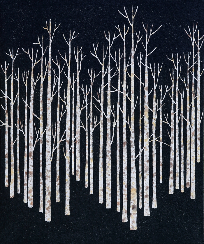 Shape of Heart(休) 53.0 × 45.0cm, Mixed media on canvas, 2020