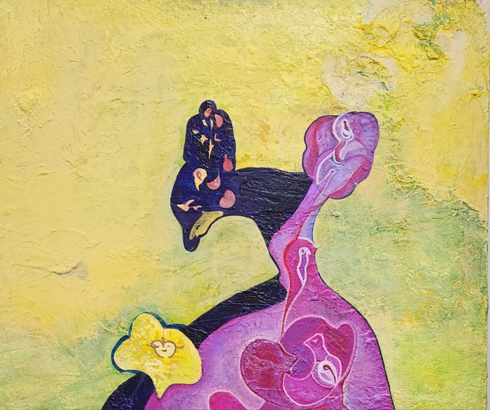 사막에 핀 사랑 이야기 53*46 캔버스에 아크릴 2021