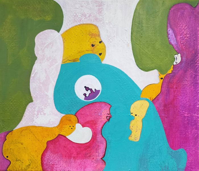 아가들 이야기 53*46 캔버스에 아크릴 2021