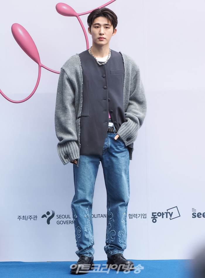  '2023 F/W 서울패션위크' 오프닝 이성동 디자이너의 얼킨(Ul:kin) 패션쇼 포토월(가수 비아이) 2023.03.15 사진 ⓒ아트코리아방송 이용선 기자​​