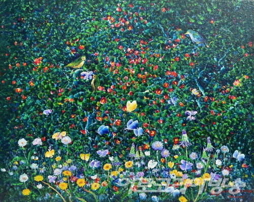 강종열 作_Camellia_Acrylic on canvas_90.9x72.7cm