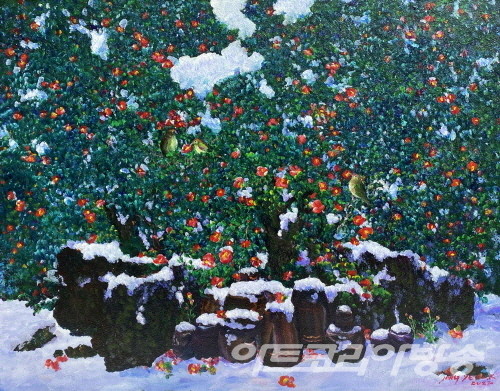 강종열 作_Camellia_Acrylic on canvas_116.8x91cm