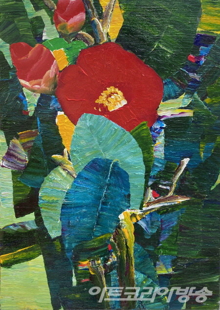 강종열 作_Camellia_Acrylic on canvas_90.9x60.6cm