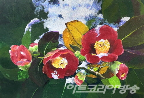 강종열 作_Camellia_Acrylic on canvas_116.8x91cm