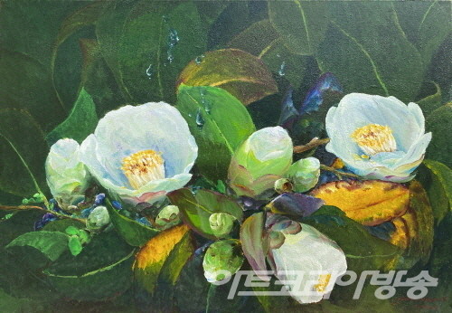 강종열 作_Camellia_Acrylic on canvas_116.8x91cm