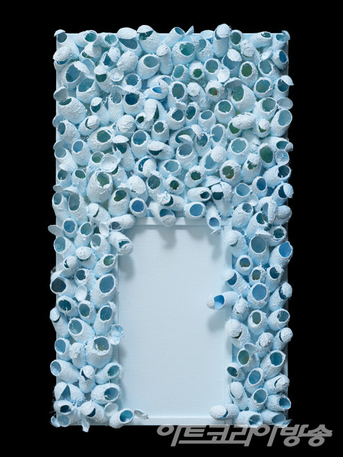 천현태 작_40.9x24.2cm, Mixed Media & Oil on Canvas, 2023