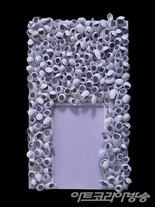 천현태 작_40.9 x 24.2cm, Mixed Media & Oil on Canvas, 2023