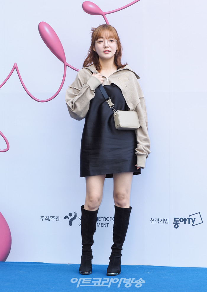 '2023 F/W 서울패션위크' 문정욱 디자이너의 낫이너프워즈 디어라이프(NOT ENOF WORDS DEARLIFE) 패션쇼 포토월(배우 문지인) 2023.03.18 사진 ⓒ아트코리아방송 이용선 기자​​