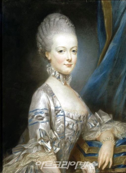 조제프 뒤크뢰, 오스트리아의 마리아 안토니아 대공비, 나중에 프랑스의 마리 앙투아네트 여왕(1769). 베르사유 성 컬렉션.