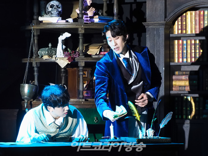 뮤지컬 '윌리엄과 윌리엄의 윌리엄' 프레스콜(윌리엄 헨리 아일랜드 역 김지웅, H 역 김지철) 2023.03.21 사진 ⓒ아트코리아방송 이용선 기자​​