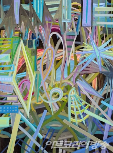 진희박 作_덤블 베이스_170x230cm_oil on canvas_2022