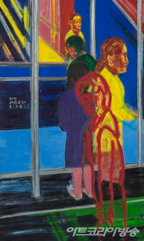 서용선 作_멜본Swanson St 2018 Acrylic on canvas 162 x 97cm 이미지 제공. 장디자인아트