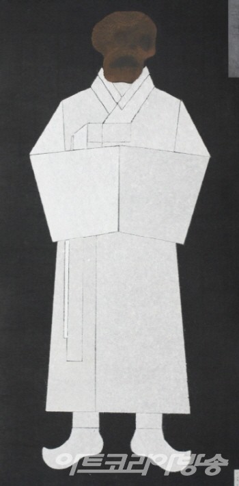 정용성 作_귀천_한지에 흙_90x180cm_2007