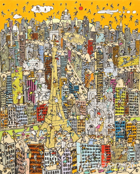 신흥우 作 _ 도시의 축제-파리, 130.3x162.2cm, Acrylic on Canvas, 2022