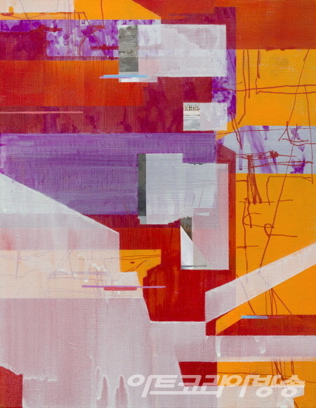 오다솔 作 _ Montage-2001_Acrylic on canvas_40.9x31.8cm_2020