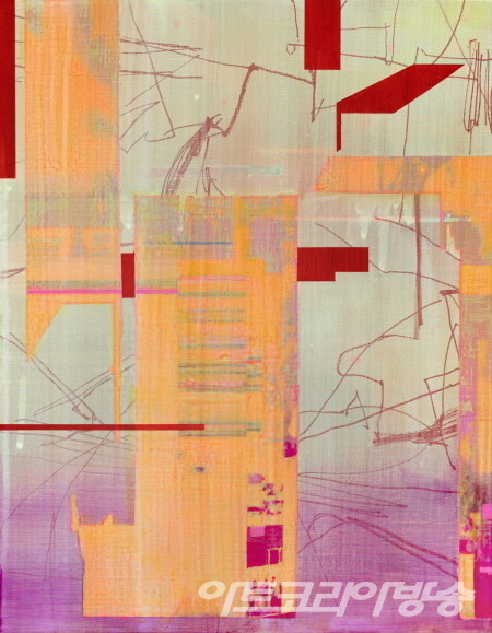 오다솔 作 _ Montage-2002_Acrylic on canvas_40.9x31.8cm_2020