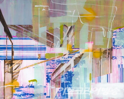 오다솔 作 _ Montage-2207_Acrylic on canvas_130.3x162.2cm_2022