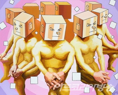 황성동 作_Hero 2305_acrylic on canvas_130.3x162.2cm_2023