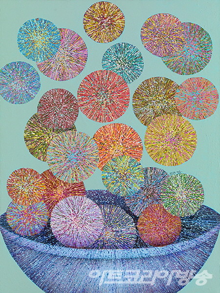 한남순 作_축제_130.3x97cm_Acrylic on canvas_2023