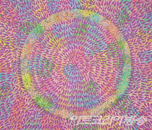 한남순 作_축제_45.5x53cm_Acrylic on canvas_2023