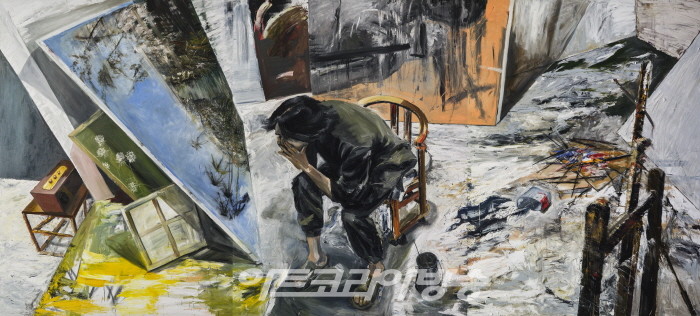 이규선_신작_582cm x 259cm Oil on cnavas.2022